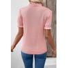 image:imageSHEWIN Women Short Sleeve Sweater Ruffle Dressy Business Casual Tops 2026Pink