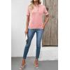 image:imageSHEWIN Women Short Sleeve Sweater Ruffle Dressy Business Casual Tops 2026Pink