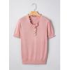 image:imageSHEWIN Women Short Sleeve Sweater Ruffle Dressy Business Casual Tops 2026Pink