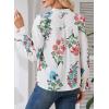 image:imageSHEWIN Womens Blouses Casual V Neck Long Sleeve Floral Print Chiffon Crochet Trim Tops ShirtsFloral White B