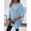image:imageSHEWIN Womens Sheer Knit Poncho Crochet Summer Tops See Through Mesh Spring Sweaters Beach Cover Ups for Women 2026Beau Blue