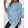 image:imageSHEWIN Womens Sheer Knit Poncho Crochet Summer Tops See Through Mesh Spring Sweaters Beach Cover Ups for Women 2026Beau Blue