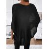 image:imageSHEWIN Womens Sheer Knit Poncho Crochet Summer Tops See Through Mesh Spring Sweaters Beach Cover Ups for Women 2026Black