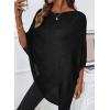 image:imageSHEWIN Womens Sheer Knit Poncho Crochet Summer Tops See Through Mesh Spring Sweaters Beach Cover Ups for Women 2026Black