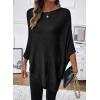 image:imageSHEWIN Womens Sheer Knit Poncho Crochet Summer Tops See Through Mesh Spring Sweaters Beach Cover Ups for Women 2026Black