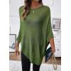 image:imageSHEWIN Womens Sheer Knit Poncho Crochet Summer Tops See Through Mesh Spring Sweaters Beach Cover Ups for Women 2026Blackish Green