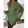 image:imageSHEWIN Womens Sheer Knit Poncho Crochet Summer Tops See Through Mesh Spring Sweaters Beach Cover Ups for Women 2026Blackish Green