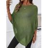 image:imageSHEWIN Womens Sheer Knit Poncho Crochet Summer Tops See Through Mesh Spring Sweaters Beach Cover Ups for Women 2026Blackish Green