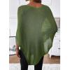 image:imageSHEWIN Womens Sheer Knit Poncho Crochet Summer Tops See Through Mesh Spring Sweaters Beach Cover Ups for Women 2026Blackish Green