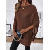 image:imageSHEWIN Womens Sheer Knit Poncho Crochet Summer Tops See Through Mesh Spring Sweaters Beach Cover Ups for Women 2026Coffee