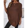 image:imageSHEWIN Womens Sheer Knit Poncho Crochet Summer Tops See Through Mesh Spring Sweaters Beach Cover Ups for Women 2026Coffee
