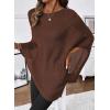 image:imageSHEWIN Womens Sheer Knit Poncho Crochet Summer Tops See Through Mesh Spring Sweaters Beach Cover Ups for Women 2026Coffee