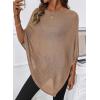 image:imageSHEWIN Womens Sheer Knit Poncho Crochet Summer Tops See Through Mesh Spring Sweaters Beach Cover Ups for Women 2026Dark Khaki
