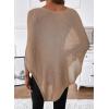 image:imageSHEWIN Womens Sheer Knit Poncho Crochet Summer Tops See Through Mesh Spring Sweaters Beach Cover Ups for Women 2026Dark Khaki