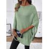 image:imageSHEWIN Womens Sheer Knit Poncho Crochet Summer Tops See Through Mesh Spring Sweaters Beach Cover Ups for Women 2026Grass Green