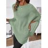 image:imageSHEWIN Womens Sheer Knit Poncho Crochet Summer Tops See Through Mesh Spring Sweaters Beach Cover Ups for Women 2026Grass Green
