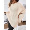 image:imageSHEWIN Womens Sheer Knit Poncho Crochet Summer Tops See Through Mesh Spring Sweaters Beach Cover Ups for Women 2026Jet Stream