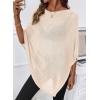 image:imageSHEWIN Womens Sheer Knit Poncho Crochet Summer Tops See Through Mesh Spring Sweaters Beach Cover Ups for Women 2026Jet Stream
