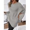 image:imageSHEWIN Womens Sheer Knit Poncho Crochet Summer Tops See Through Mesh Spring Sweaters Beach Cover Ups for Women 2026Light Grey