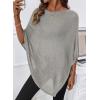 image:imageSHEWIN Womens Sheer Knit Poncho Crochet Summer Tops See Through Mesh Spring Sweaters Beach Cover Ups for Women 2026Light Grey