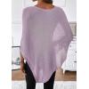 image:imageSHEWIN Womens Sheer Knit Poncho Crochet Summer Tops See Through Mesh Spring Sweaters Beach Cover Ups for Women 2026Orchid Petal