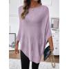 image:imageSHEWIN Womens Sheer Knit Poncho Crochet Summer Tops See Through Mesh Spring Sweaters Beach Cover Ups for Women 2026Orchid Petal