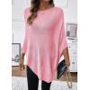 image:imageSHEWIN Womens Sheer Knit Poncho Crochet Summer Tops See Through Mesh Spring Sweaters Beach Cover Ups for Women 2026Pink