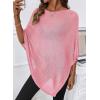 image:imageSHEWIN Womens Sheer Knit Poncho Crochet Summer Tops See Through Mesh Spring Sweaters Beach Cover Ups for Women 2026Pink