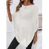 image:imageSHEWIN Womens Sheer Knit Poncho Crochet Summer Tops See Through Mesh Spring Sweaters Beach Cover Ups for Women 2026White