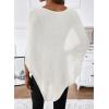 image:imageSHEWIN Womens Sheer Knit Poncho Crochet Summer Tops See Through Mesh Spring Sweaters Beach Cover Ups for Women 2026White