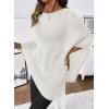 image:imageSHEWIN Womens Sheer Knit Poncho Crochet Summer Tops See Through Mesh Spring Sweaters Beach Cover Ups for Women 2026White
