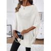 image:imageSHEWIN Womens Sheer Knit Poncho Crochet Summer Tops See Through Mesh Spring Sweaters Beach Cover Ups for Women 2026White