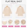 image:imageSHEWIN Womens Spring Tops Crochet 34 Length Sleeve Pullover Sweater Oversized Summer Shirts Trendy Beach Vacation ClothesBeige