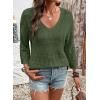 image:imageSHEWIN Womens Spring Tops Crochet 34 Length Sleeve Pullover Sweater Oversized Summer Shirts Trendy Beach Vacation ClothesGreen