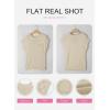 image:imageSHEWIN Womens Spring Tops for Women Casual Crewneck Short Sleeve Shirts Cap Sleeve Knit Sweater Vest Summer TopsBeige