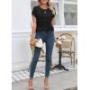 image:imageSHEWIN Womens Spring Tops for Women Casual Crewneck Short Sleeve Shirts Cap Sleeve Knit Sweater Vest Summer TopsBlack
