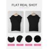 image:imageSHEWIN Womens Spring Tops for Women Casual Crewneck Short Sleeve Shirts Cap Sleeve Knit Sweater Vest Summer TopsBlack