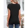 image:imageSHEWIN Womens Spring Tops for Women Casual Crewneck Short Sleeve Shirts Cap Sleeve Knit Sweater Vest Summer TopsBlack