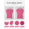 image:imageSHEWIN Womens Spring Tops for Women Casual Crewneck Short Sleeve Shirts Cap Sleeve Knit Sweater Vest Summer TopsBright Pink