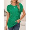 image:imageSHEWIN Womens Spring Tops for Women Casual Crewneck Short Sleeve Shirts Cap Sleeve Knit Sweater Vest Summer TopsDark Green