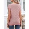 image:imageSHEWIN Womens Spring Tops for Women Casual Crewneck Short Sleeve Shirts Cap Sleeve Knit Sweater Vest Summer TopsDusty Pink