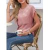 image:imageSHEWIN Womens Spring Tops for Women Casual Crewneck Short Sleeve Shirts Cap Sleeve Knit Sweater Vest Summer TopsDusty Pink