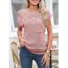 image:imageSHEWIN Womens Spring Tops for Women Casual Crewneck Short Sleeve Shirts Cap Sleeve Knit Sweater Vest Summer TopsDusty Pink