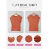 image:imageSHEWIN Womens Spring Tops for Women Casual Crewneck Short Sleeve Shirts Cap Sleeve Knit Sweater Vest Summer TopsGold Flame