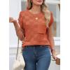 image:imageSHEWIN Womens Spring Tops for Women Casual Crewneck Short Sleeve Shirts Cap Sleeve Knit Sweater Vest Summer TopsGold Flame