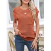image:imageSHEWIN Womens Spring Tops for Women Casual Crewneck Short Sleeve Shirts Cap Sleeve Knit Sweater Vest Summer TopsGold Flame