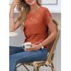 image:imageSHEWIN Womens Spring Tops for Women Casual Crewneck Short Sleeve Shirts Cap Sleeve Knit Sweater Vest Summer TopsGold Flame