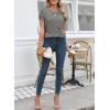 image:imageSHEWIN Womens Spring Tops for Women Casual Crewneck Short Sleeve Shirts Cap Sleeve Knit Sweater Vest Summer TopsGray