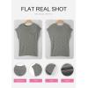 image:imageSHEWIN Womens Spring Tops for Women Casual Crewneck Short Sleeve Shirts Cap Sleeve Knit Sweater Vest Summer TopsGray