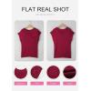 image:imageSHEWIN Womens Spring Tops for Women Casual Crewneck Short Sleeve Shirts Cap Sleeve Knit Sweater Vest Summer TopsRacing Red